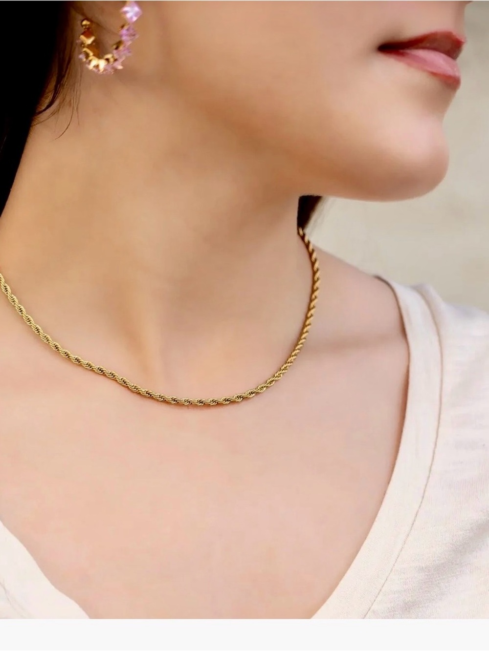 14K Gold Filled PLUS Rope Chain Necklace